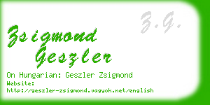 zsigmond geszler business card